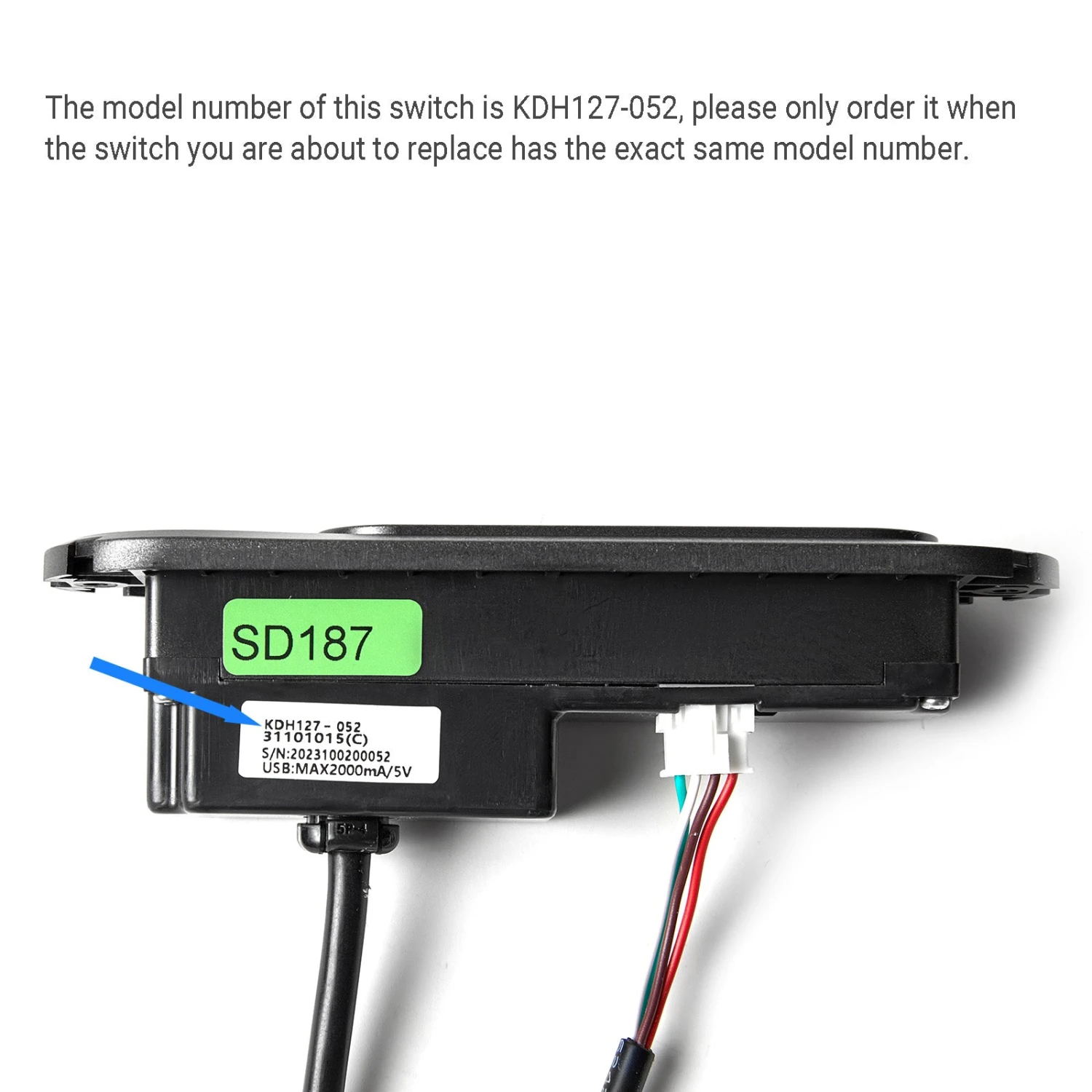 KDH127-052 5 Button Switch For Power Recliner Or Lift Chair With USB Charging Port 5 KDH127-052 5 Button Switch For Power Recliner Or Lift Chair With USB Charging Port - Image 3