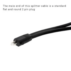 2 Pin Splitter Y Cable Male To Semi-circular 2-pin Female Plug With Lock Buckle -Life Easy Supply 0379 c0542266 3daa 4dfa 9680 527e726c0b71