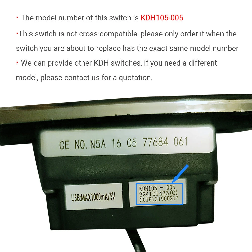 KDH105-005 2 Button Switch For Power Recliner Or Lift Chair With USB Port And 5 Pin Plugs 5 KDH105-005 2 Button Switch For Power Recliner Or Lift Chair With USB Port And 5 Pin Plugs - Image 3