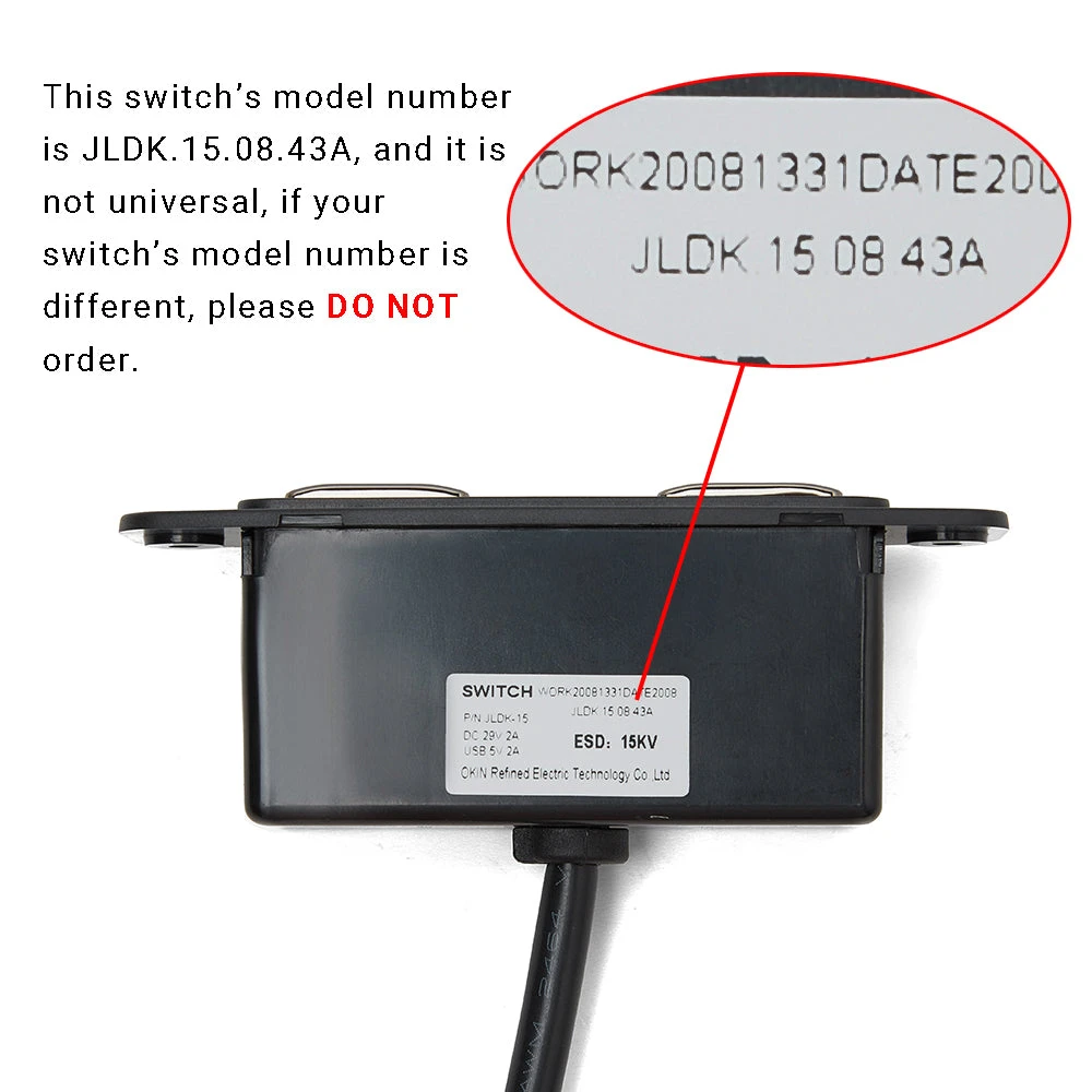 OKIN JLDK.15.08.43A Recliner Switch 2 Button With USB 4 OKIN JLDK.15.08.43A Recliner Switch 2 Button With USB - Image 2