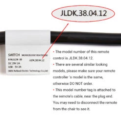 OKIN JLDK.38.04.12 9 Button 9 Pin Remote Controller For Recliner With USB -Life Easy Supply 3X4A2033