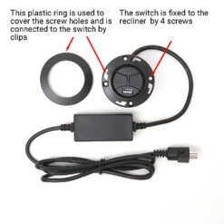 RMT Round 2 Button Switch W/ USB Backlit For Recliner Lift Chair -Life Easy Supply 3X4A8766