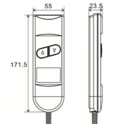 2 Buttons Remote Controller For Recliner Lift Chair W/ Round 5 Prong Plug 25 2 Buttons Remote Controller For Recliner Lift Chair W/ Round 5 Prong Plug -Life Easy Supply 53d3ff3540e5380561aec57e4a6af0df