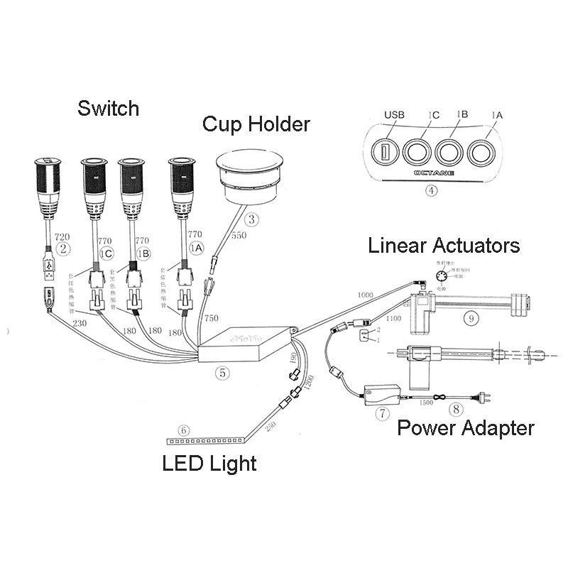 EMoMo E202A-R Junction Box /Control Box For Home Theater Chair 5 EMoMo E202A-R Junction Box /Control Box For Home Theater Chair - Image 3