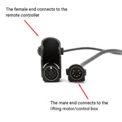 7 Pin Remote Controller Extension Cord For Recliner/Lift Chair Harness Male To Female Handset Connection Cable -6.6ft -Life Easy Supply IMG 0091