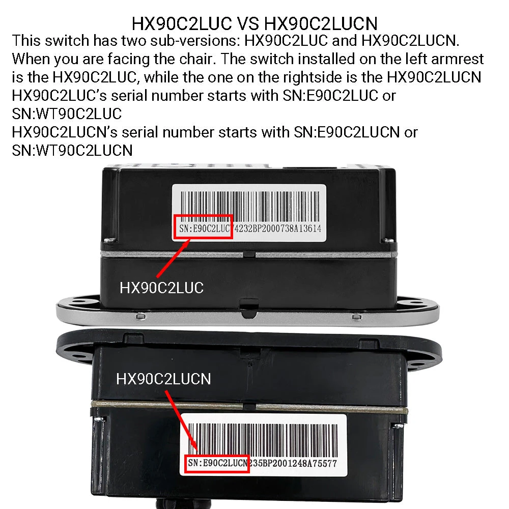 EMoMo HX90C2LUC/HX90C2LUCN Switch 3 Button 2 Plug With USB Port For Lift Chair And Power Recliner 5 EMoMo HX90C2LUC/HX90C2LUCN Switch 3 Button 2 Plug With USB Port For Lift Chair And Power Recliner - Image 3