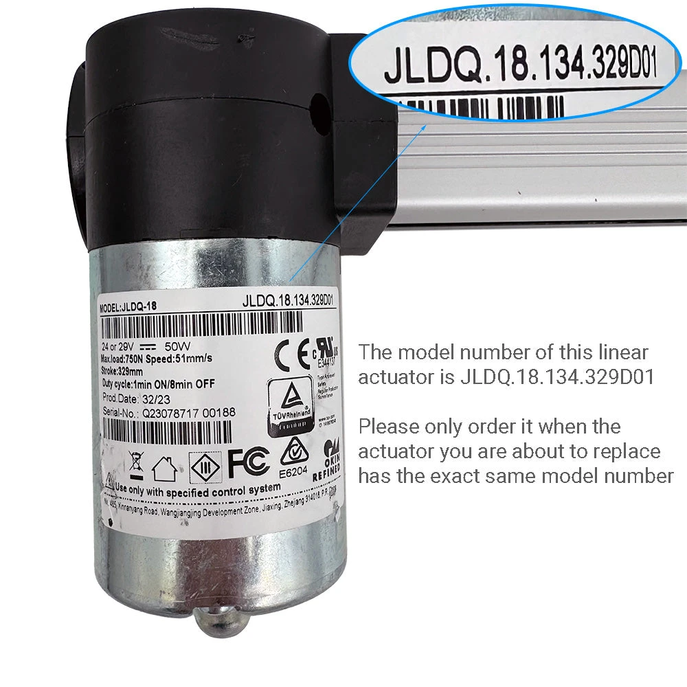 OKIN JLDQ.18.134.329D01 Linear Actuator For Recliner/Lift Chair 4 OKIN JLDQ.18.134.329D01 Linear Actuator For Recliner/Lift Chair - Image 2
