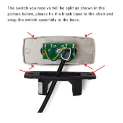 OKIN JLDK.59.02.01 2 Button Recliner Switch -Life Easy Supply IMG 6116