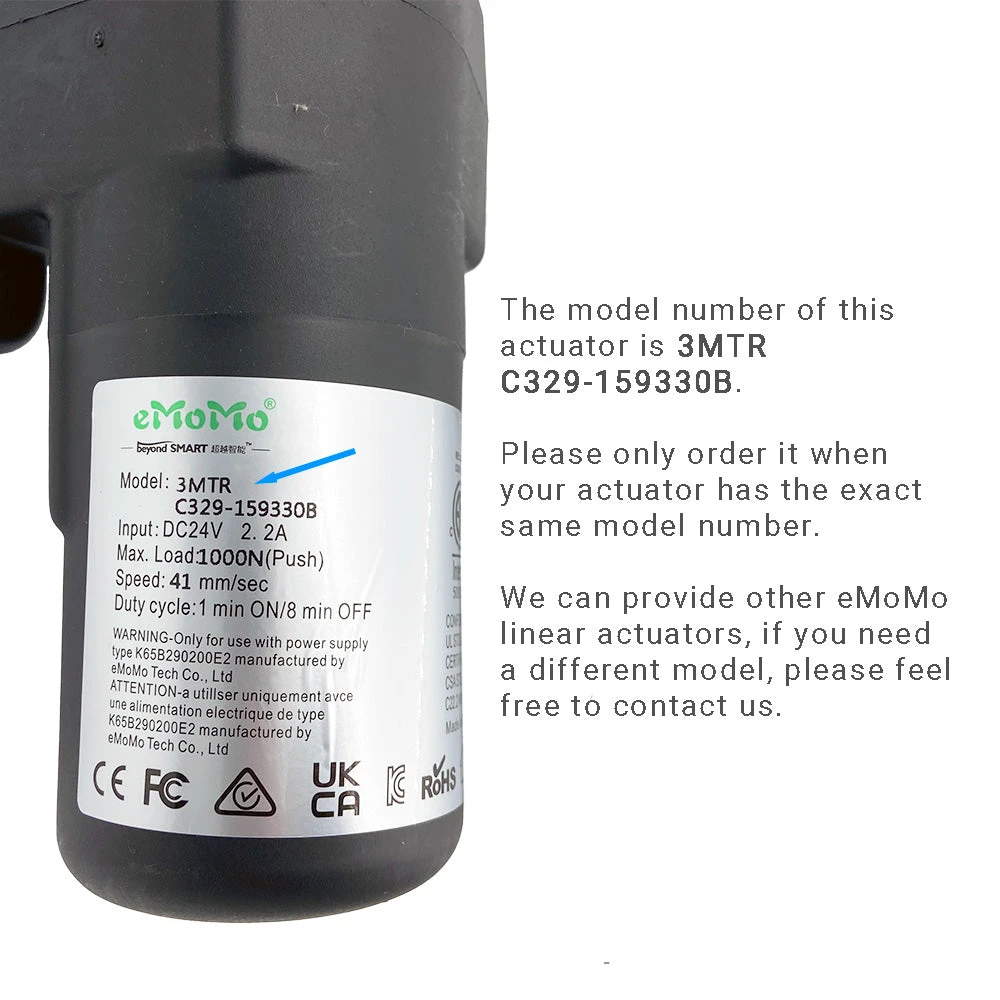 EMoMo 3MTR C329-159330B Linear Actuator For Recliner/lift Chair 4 EMoMo 3MTR C329-159330B Linear Actuator For Recliner/lift Chair - Image 2