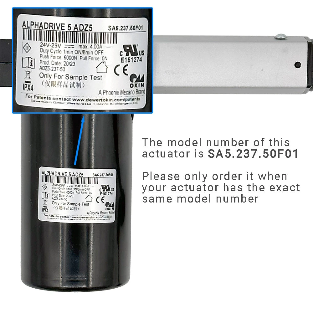 AlphaDrive 5 ADZ5 SA5.237.50F01 Linear Actuator For Recliner/Lift Chair 4 AlphaDrive 5 ADZ5 SA5.237.50F01 Linear Actuator For Recliner/Lift Chair - Image 2