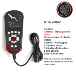 Replacement Massage Function Remote Handset Controller For Recliner Lift Chair -Life Easy Supply S2